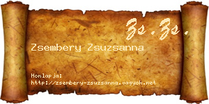 Zsembery Zsuzsanna névjegykártya